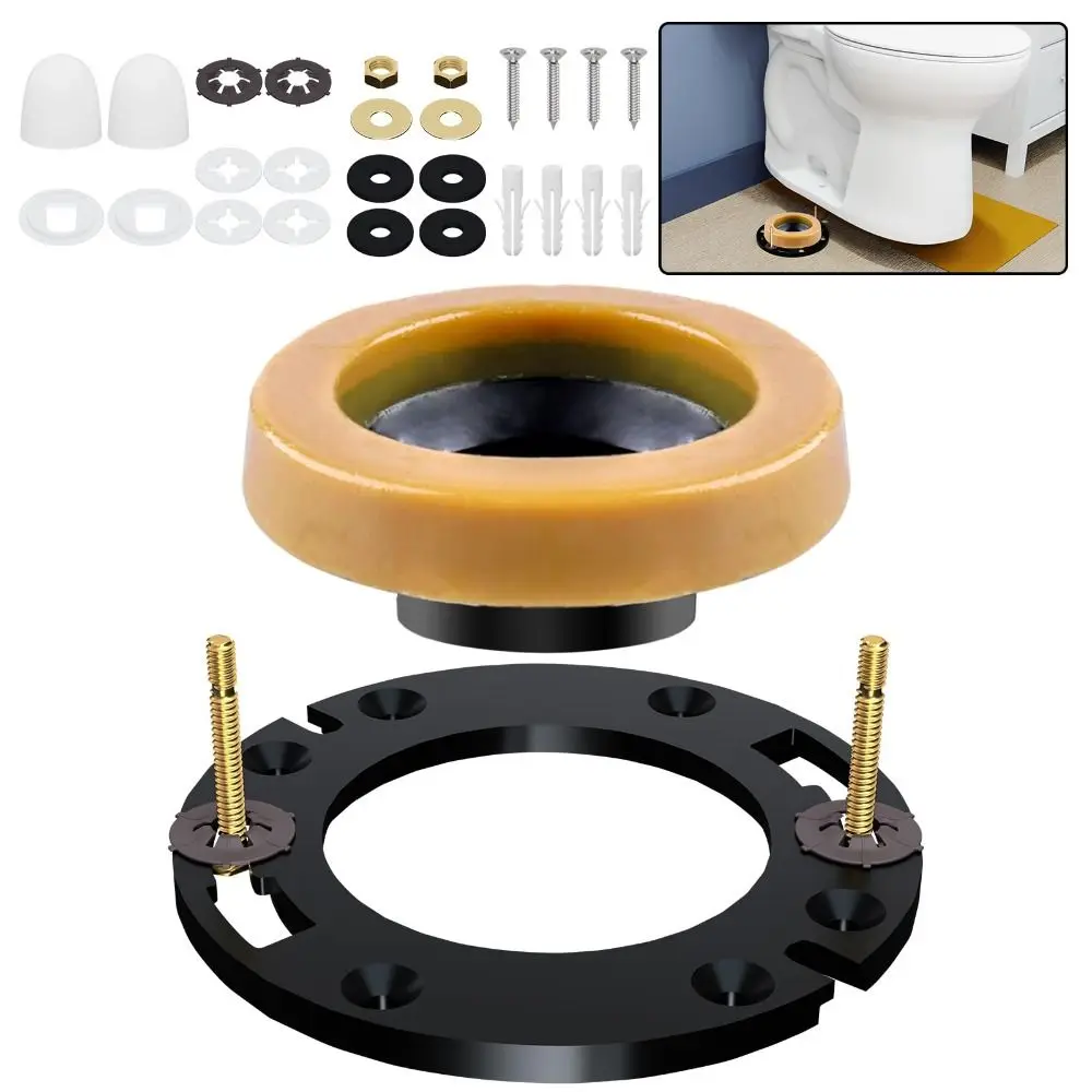 

NEW Extra Thick Toilet Seal Ring Universal Fit Bolt Covers Toilet Flange Brass Bolts Toilet Repair Kits Plumbing Repair