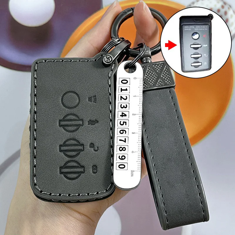 حافظة مفاتيح السيارة الجلدية لسوبارو فوجي XV STI Outback WRV BRZ امبريزا فورستر ليجاسي صعود سلسلة مفاتيح عن بعد غطاء فوب الملحقات
