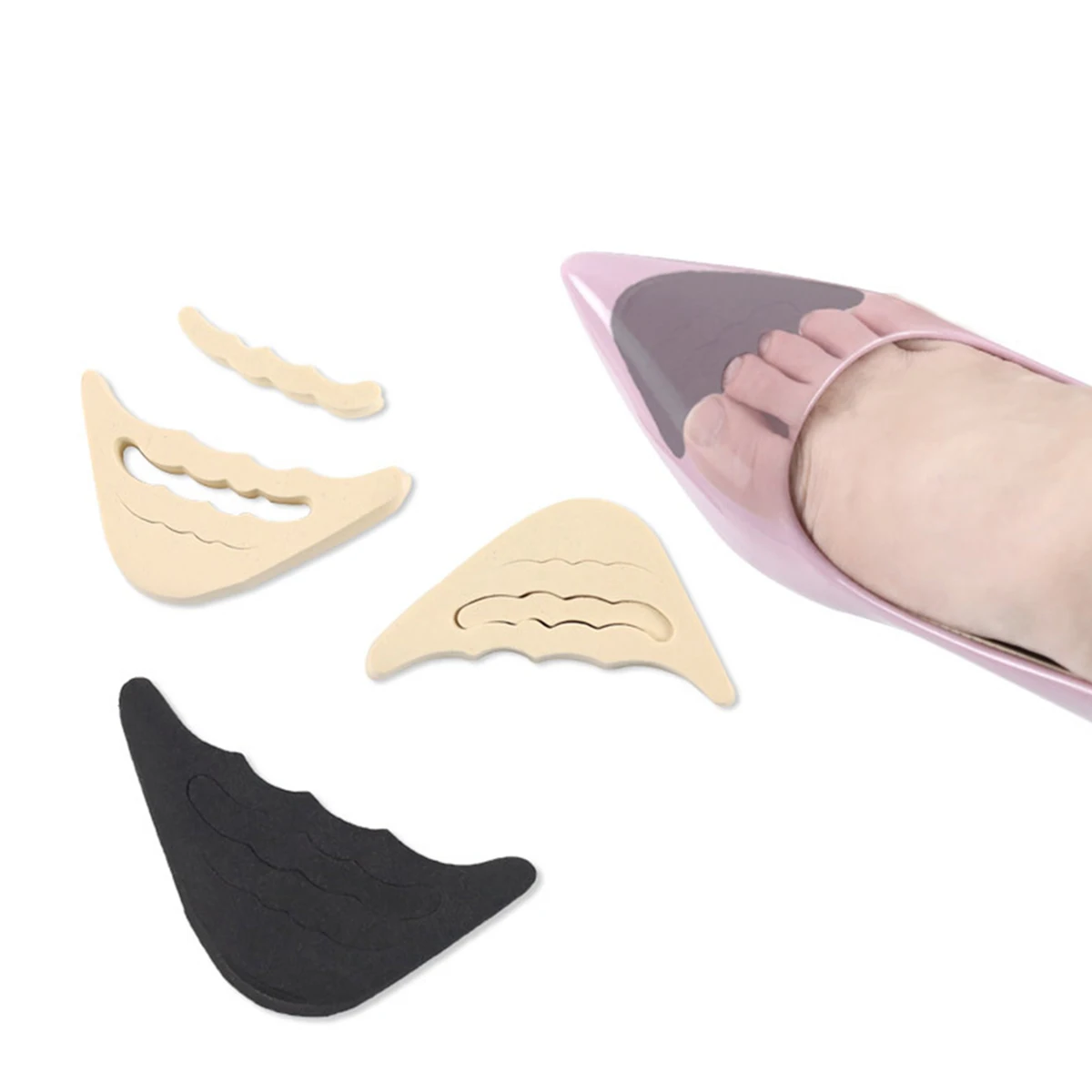 2pcs Anti-Slip Forefoot Insoles Eva High Heel For Ball Of Foot Pain Relief Soft Invisible Insole For Women Shoes Forefoot Pad