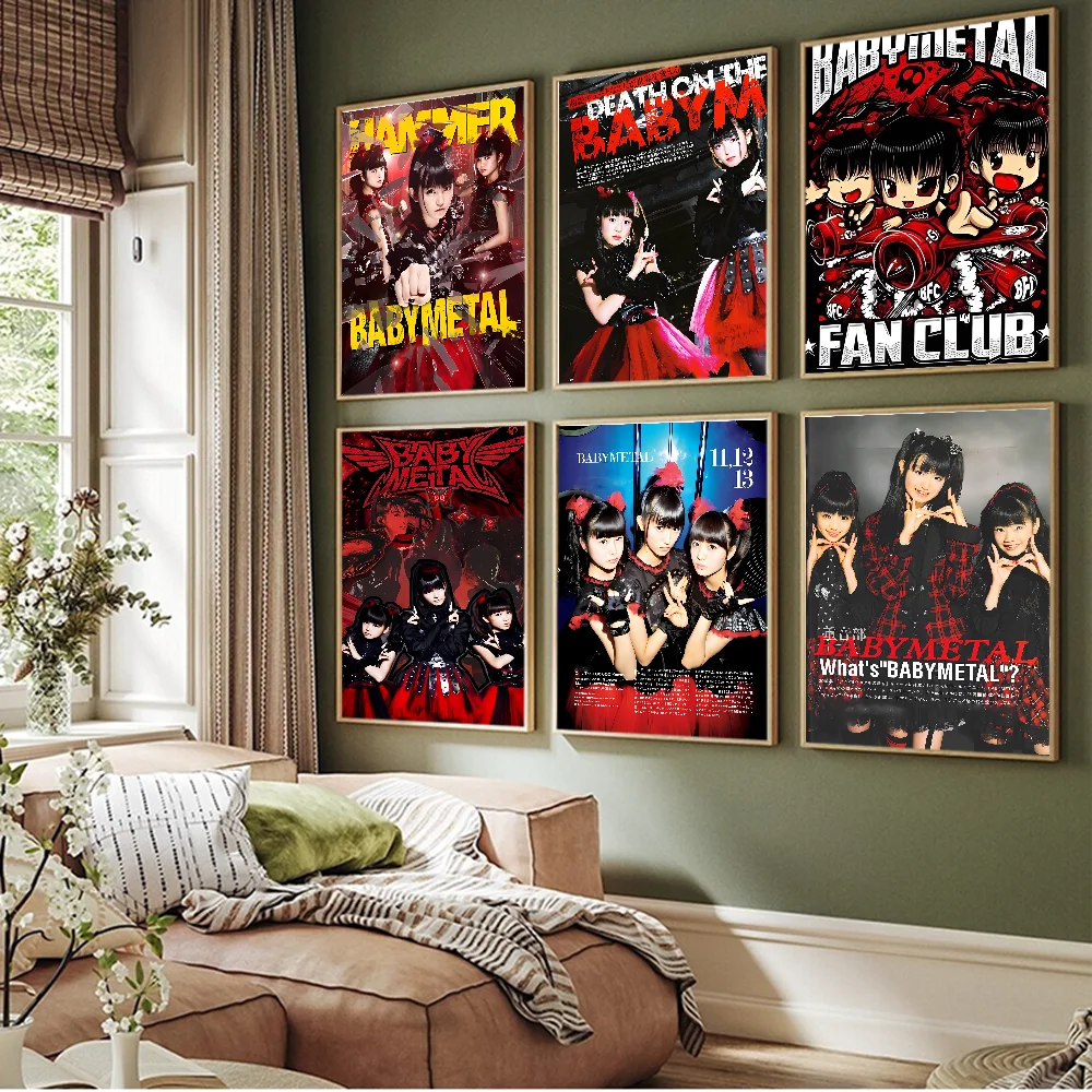 

Modern Babymetal Good Quality Prints And Posters Waterproof Paper Sticker Coffee House Bar Posters Wall Stickers