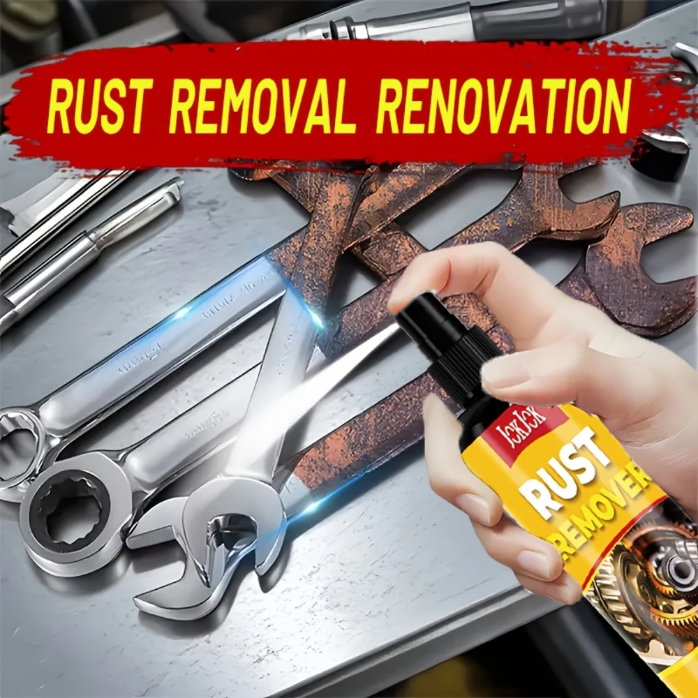 JOKJOK Heavy-Duty Rust Remover Spray - Fast-Acting Rust Converter & Polish, Noresidue Formula for Metal Surfaces, Wheels, Doors,