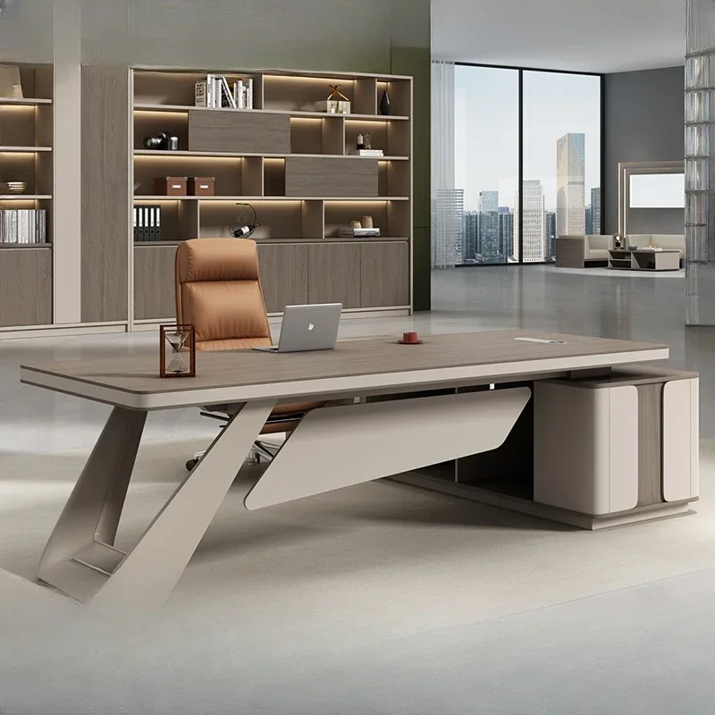 Simple Office Desk Bedroom Modern  Luxury Reception Standing Office Desk Wooden Interior Escritorio Oficina Office Furniture