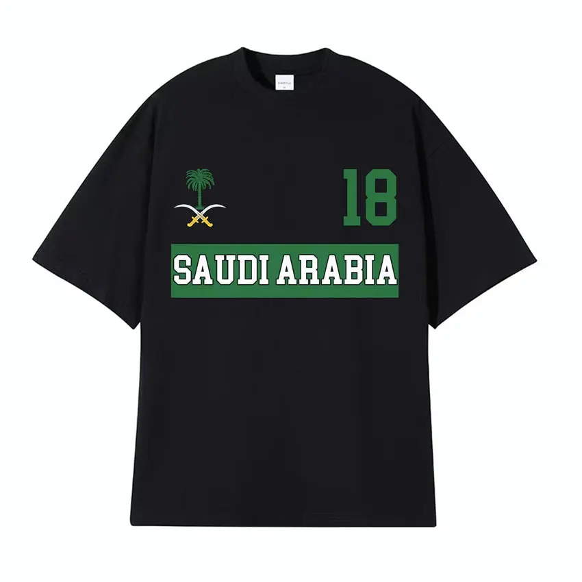 Kingdom of Saudi Arabia T Shirt Saudi National Day Harajuku Y2k Streetwear T-shirts Men Women Fashion Casual 100% Cotton T-shirt