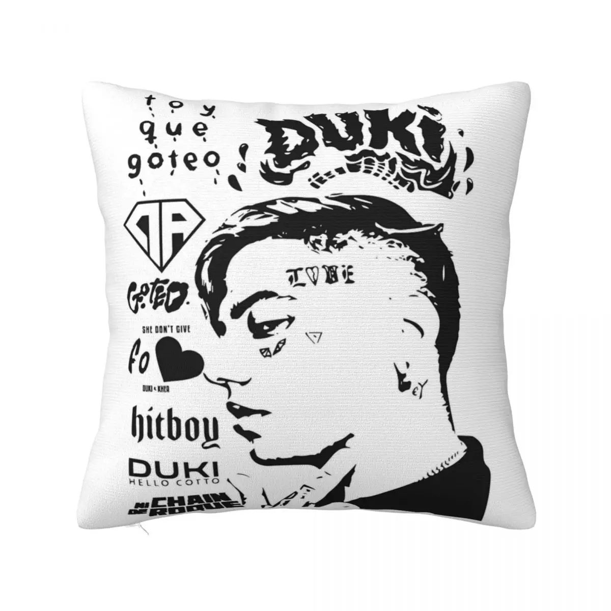 

Duki Singer Rapper Pillowcase Printed Polyester Cushion Cover Decorative Throw Pillow Case Cover Home Square 40*40cm