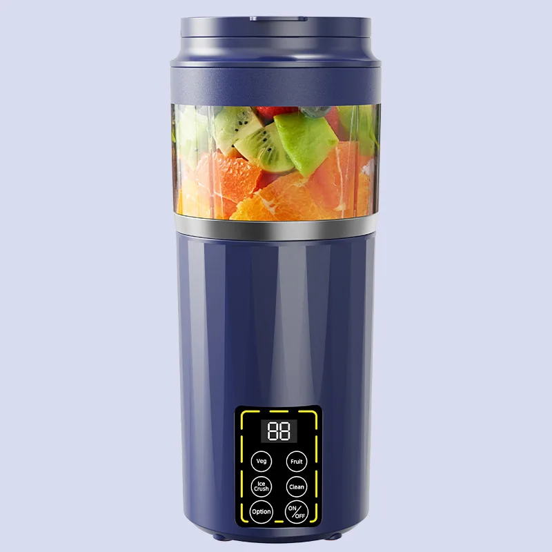 

New digital display juicer household crushed ice juice cup USB charging portable juice machine outdoor tumbler