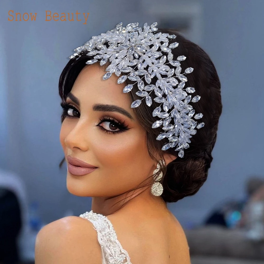 

DZ059 Crystal Wedding Crown Rhinestone Bride Headpiece Baroque Headband Princess Tiara Hair Ornaments Flower Woman Headdresses