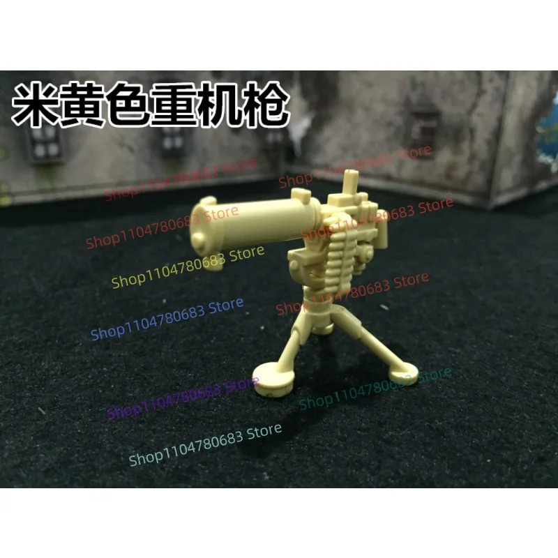 Klocki konstrukcyjne MOC Pistolet maszynowy Maxim z okresu II wojny światowej Mini figurka Model do składania Zestaw akcesoriów anime Zabawka Kolekcjonerski prezent
