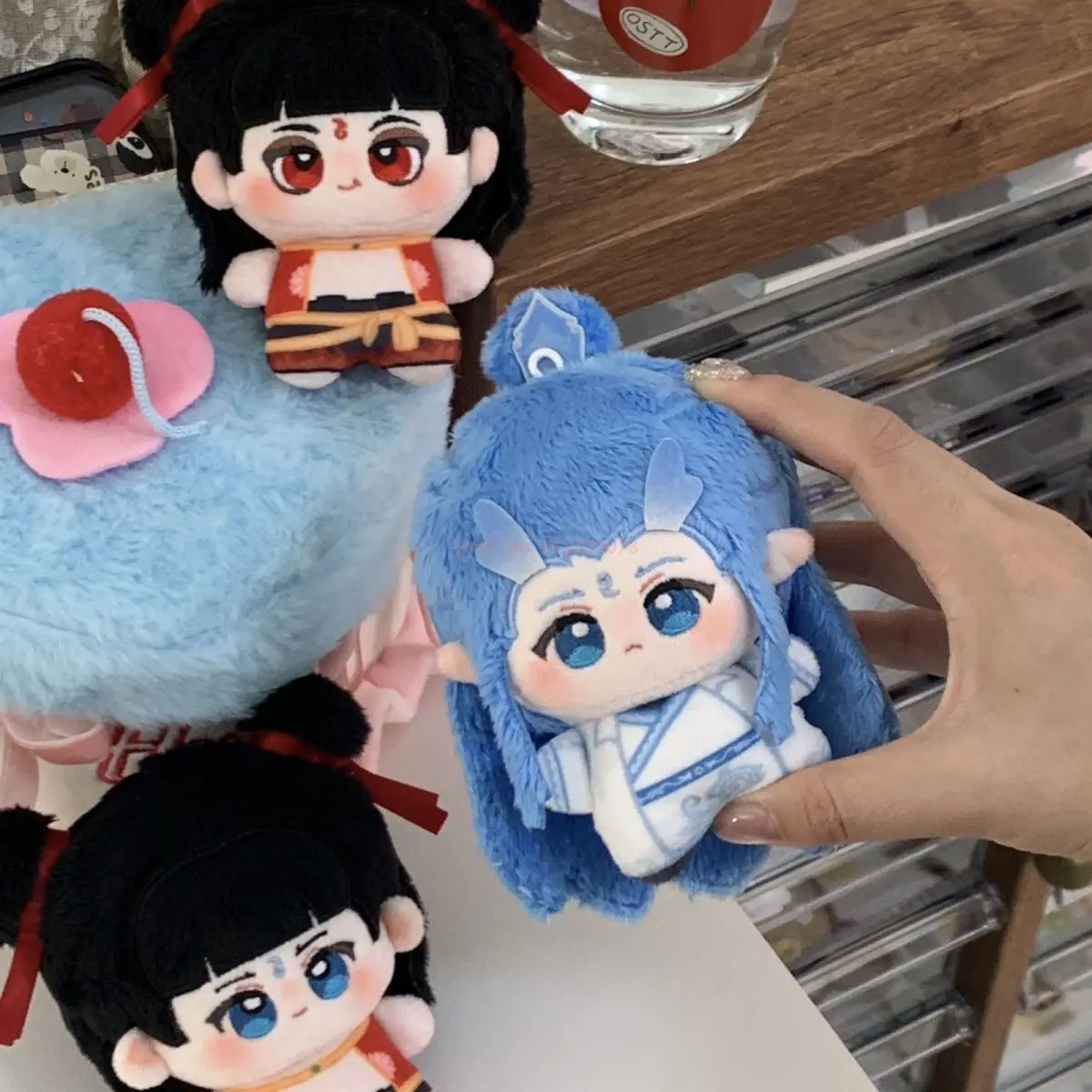 10 سنتيمتر Nezha Ao Bing أفخم دمية Nezha2 لينة محشوة ألعاب من نسيج مخملي أنيمي القطن الشكل بلوشي تحصيل هدية للبنين بنات عيد ميلاد