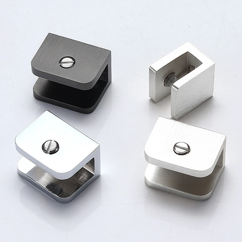 

Glass Clamp Copper Fixed Clip Laminated Board Mirror Clip Cabinet Support Bracket Adjustable Glass Shelf Clamps Holder Hardware