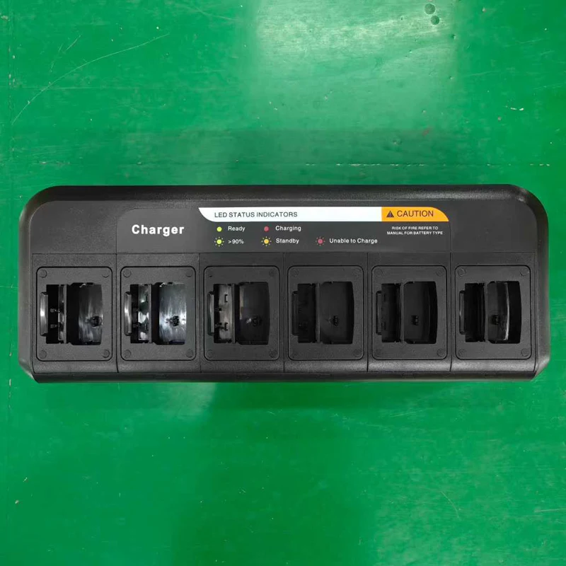 Compatible with MOTOROLA MTP850, MTP830, and MTP810 multi-channel chargers in a row cluster for intelligent 6-channel charging