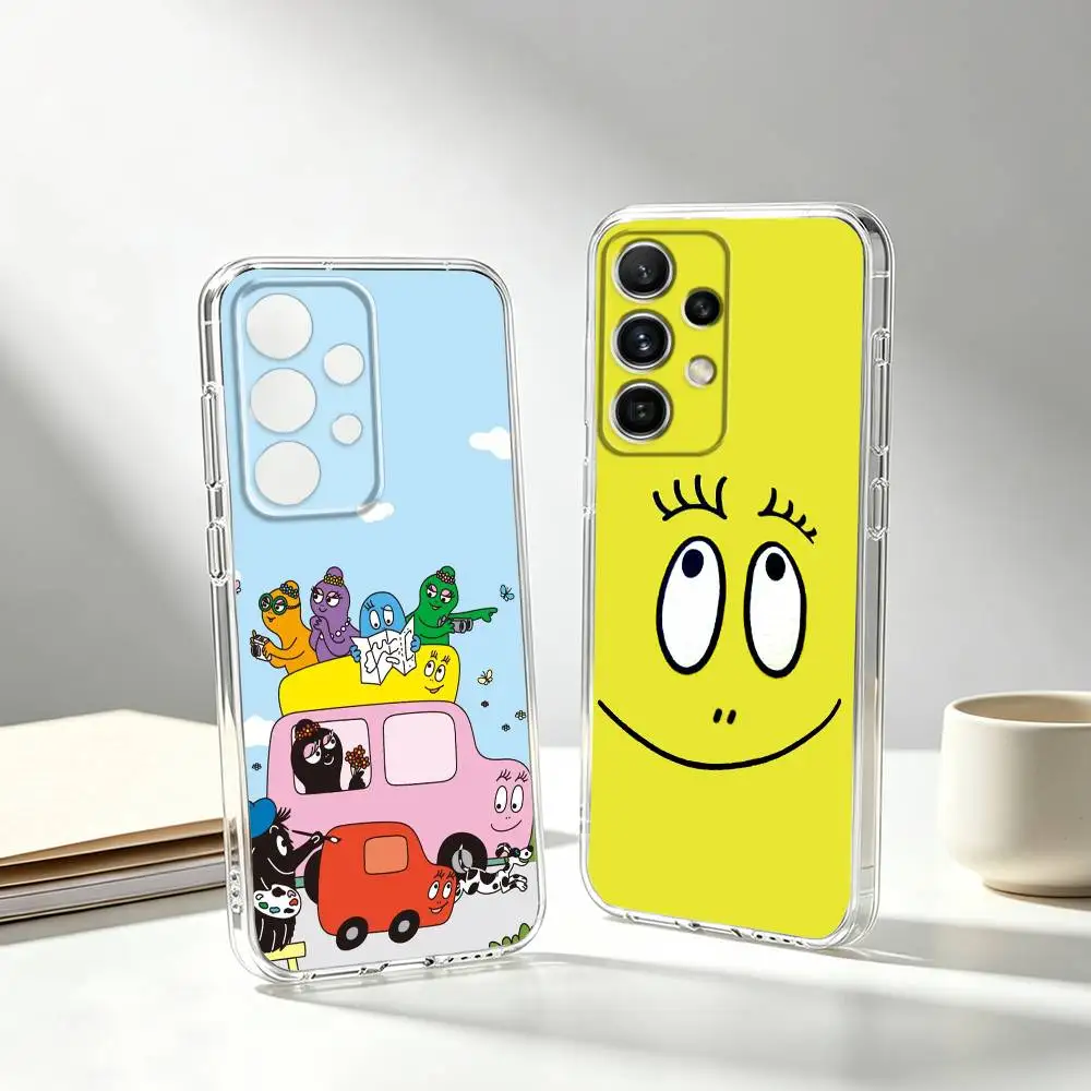 Les B-Barbapapa Cartoon phone Case For Samsung S25,24,21,22,23,30,Ultra,20,Plus,Fe,Lite,Note Transparent Cover