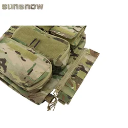 Chaleco táctico Molle, cremallera de conexión especial, tablero táctico con cremallera BK/CB/RG/MC/MCBK