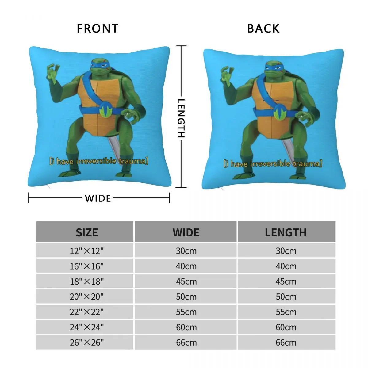 ROTTMNT Leo Figure Meme A Pillow Case