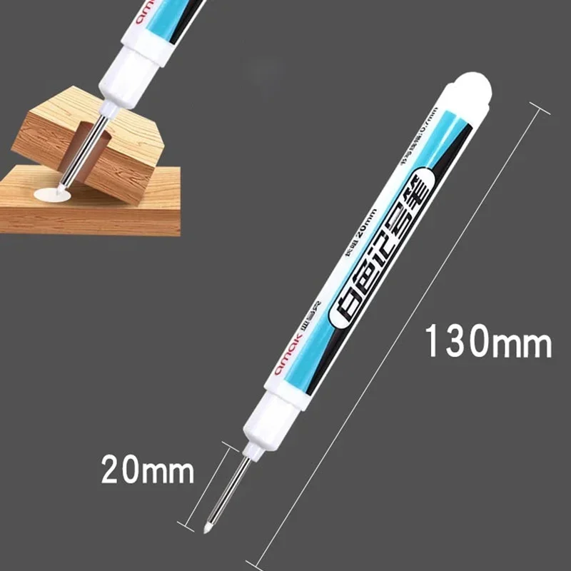 5/10 قطعة/المجموعة 0.7 مللي متر 20 مللي متر طويل بنك الاستثمار القومي الأبيض أقلام خطاط (ماركر) متعددة الأغراض حفرة عميقة التجفيف السريع نجار القلم الزيتي للحمام الخشب