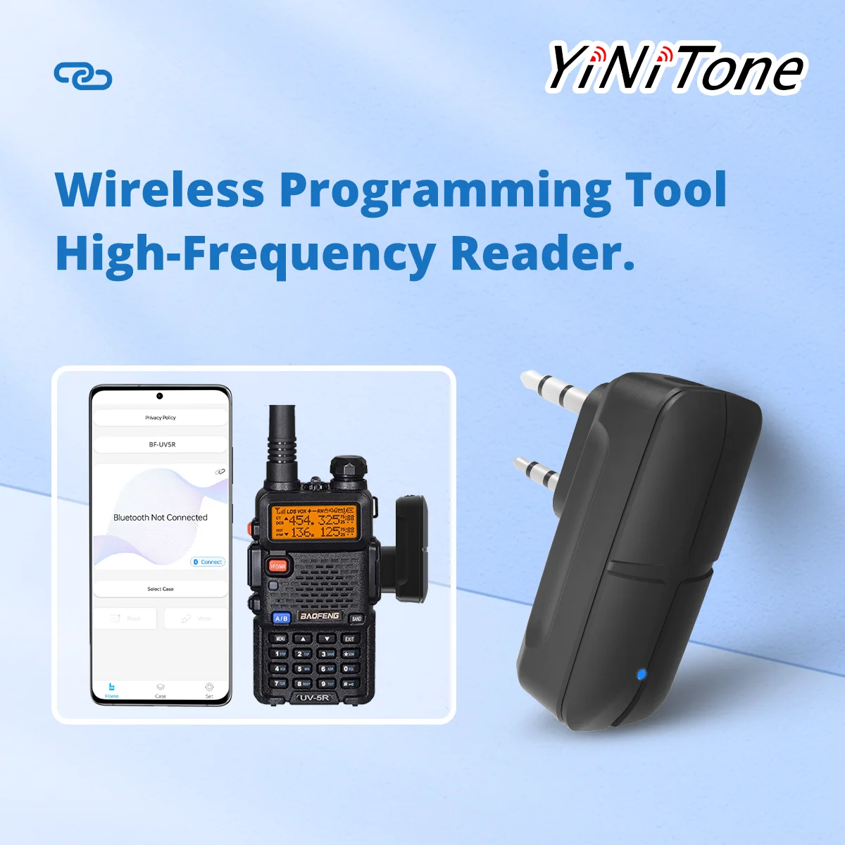

Gtwoilt BPC-1 K Port Ham Radio Wireless Programmer Adapter APP and PC Program for Baofeng UV-5R and Multiple Models No Driver