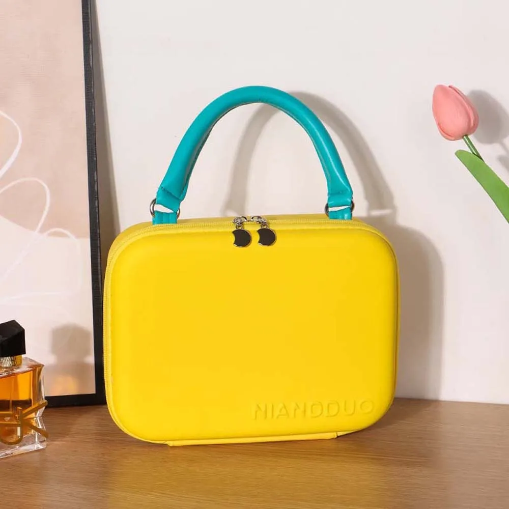 

Косметичка цвета допамина, чемодан из ЭВА, ручная косметичка большой емкости, портативная косметичка из полиэстера с защитой от брызг воды