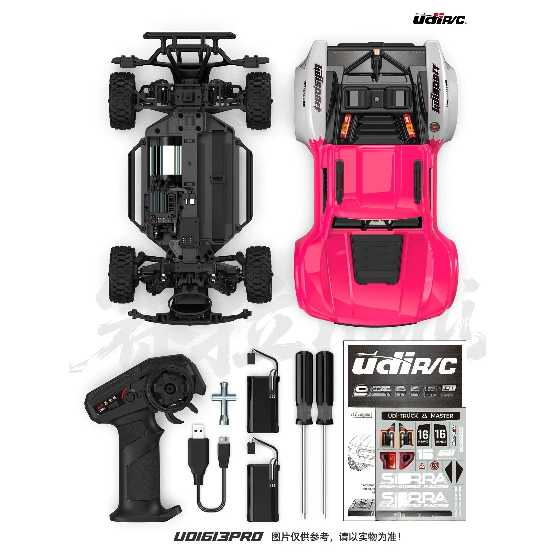 Pièces de voiture RC UDI UDIRC UD1613PRO, mini récepteur SR6 d'origine, moteur, arbre optique, télécommande, ESC, roulements, pièces 3