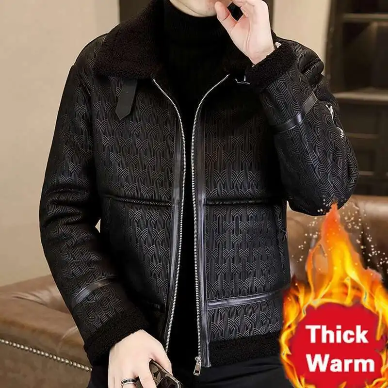 

Fashion Print Mens Leather Jacket Top Quality Luxury Punk Club Outfit Jacket MenCoat Jaqueta Bomber Motorcycle Jacket