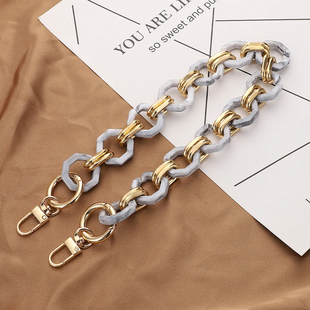 Acrylic Handbag Chains Resin Shoulder Bag Strap Diy Purse Chain Removable Bag Accessories Fishbone Chain 40cm/60cm/80cm/120cm