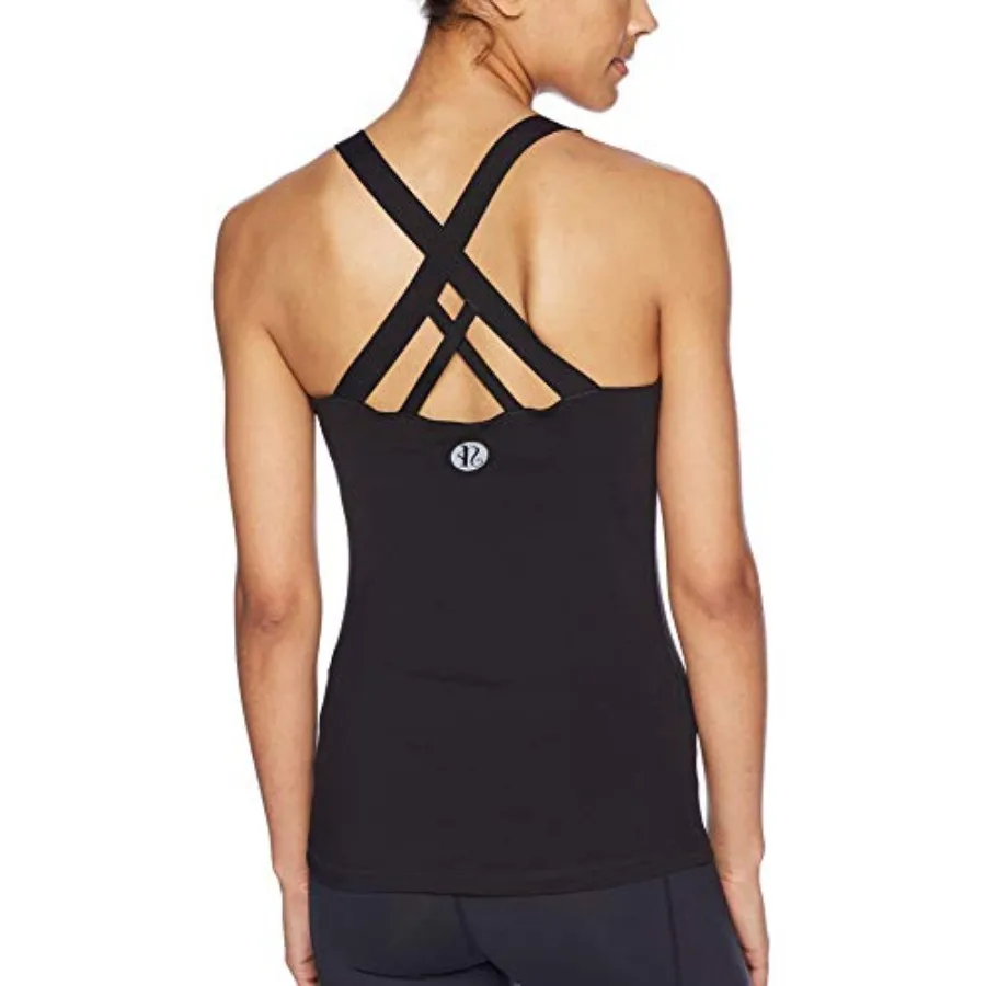 

RUNNING GIRL Sports Bras for Women, Padded Strappy Sports Bras Criss-Cross Back Support Sports Bras with Removable Cups