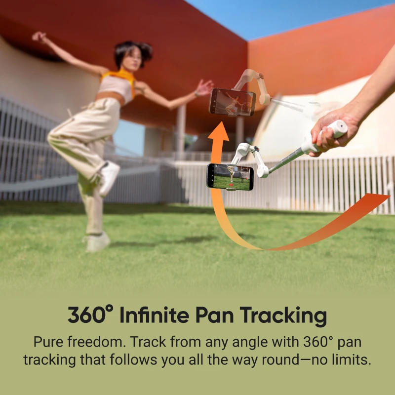 Insta360 Flow 2 Pro: cardán plegable para teléfono AI, seguido en más de 200 aplicaciones con Apple DockKit, original, seguimiento para varias personas