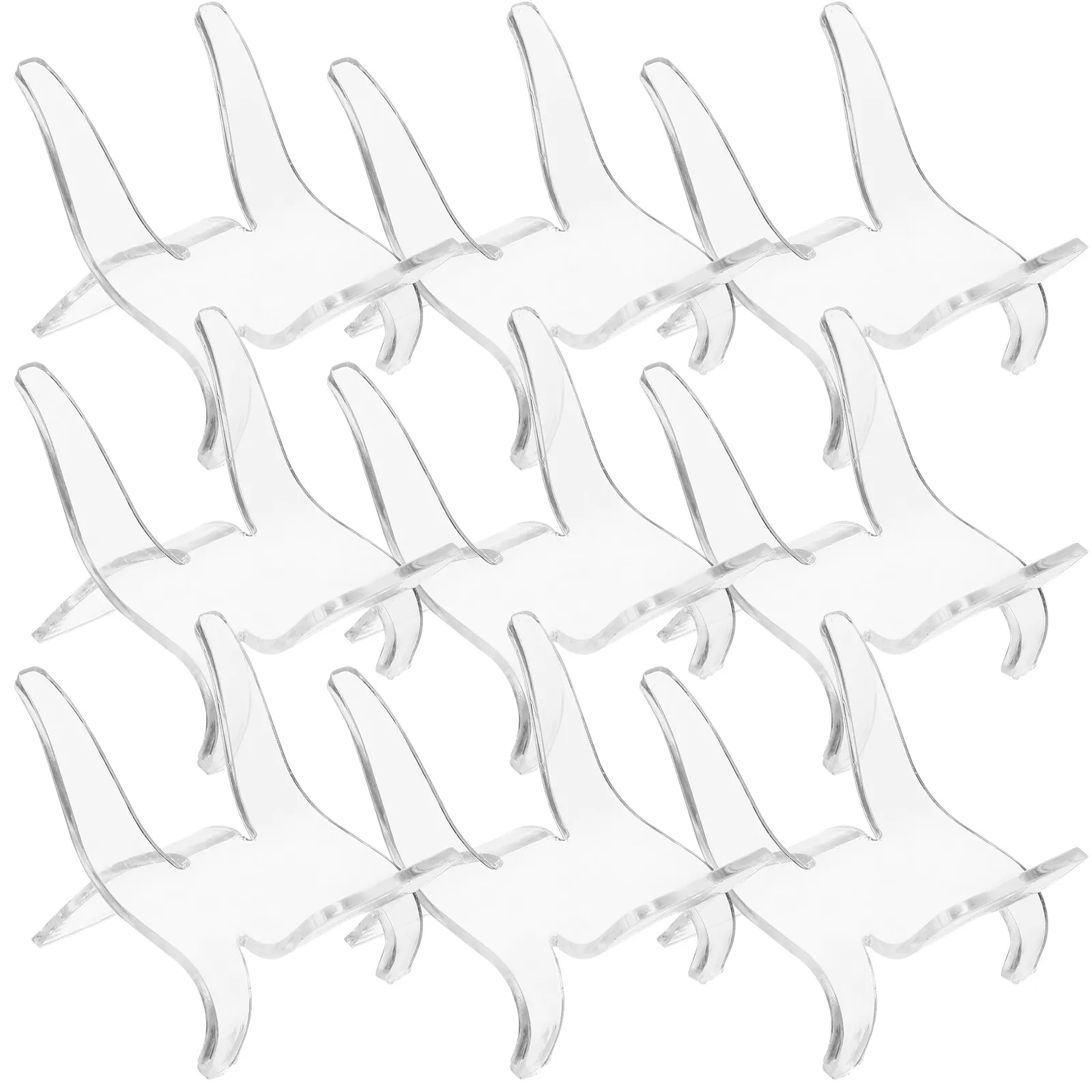 10Pcs Lightweight Acrylic Display Stand for Crystal Specimens Mineral Rocks Collectibles Plaque Wand Easel Small Artwork Holder