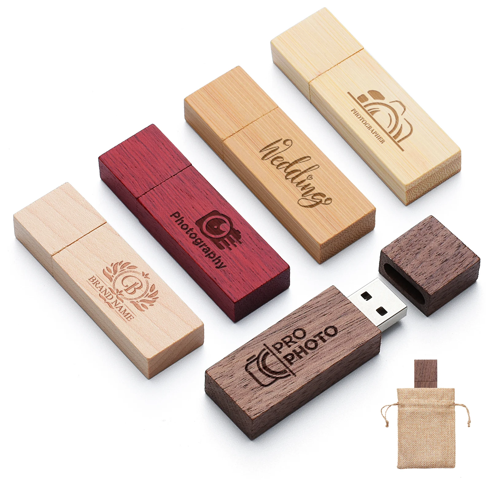 50개/묶음 맞춤형 로고 나무 USB 플래시 드라이브 펜 드라이브 4GB 8GB 16GB 32GB 64GB 스마트 펜드라이브 USB 스틱 사진 촬영 비즈니스 선물