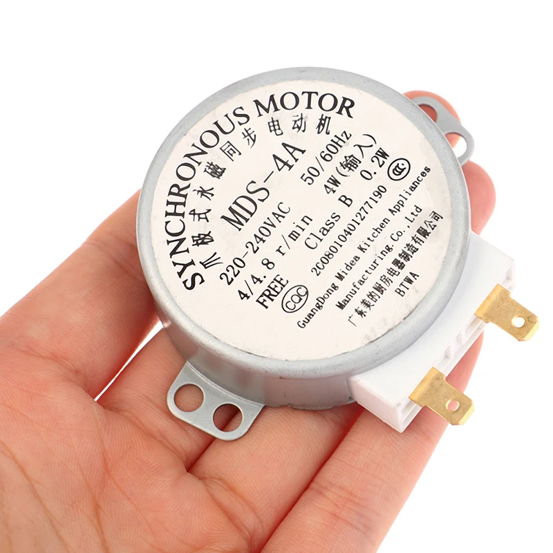 **MDS-4A AC220-240V 4/4.8RPM Micro Turntable Synchronous Tray Motor Microwave Oven Accessories Spares Parts Core Coupling Clutch
