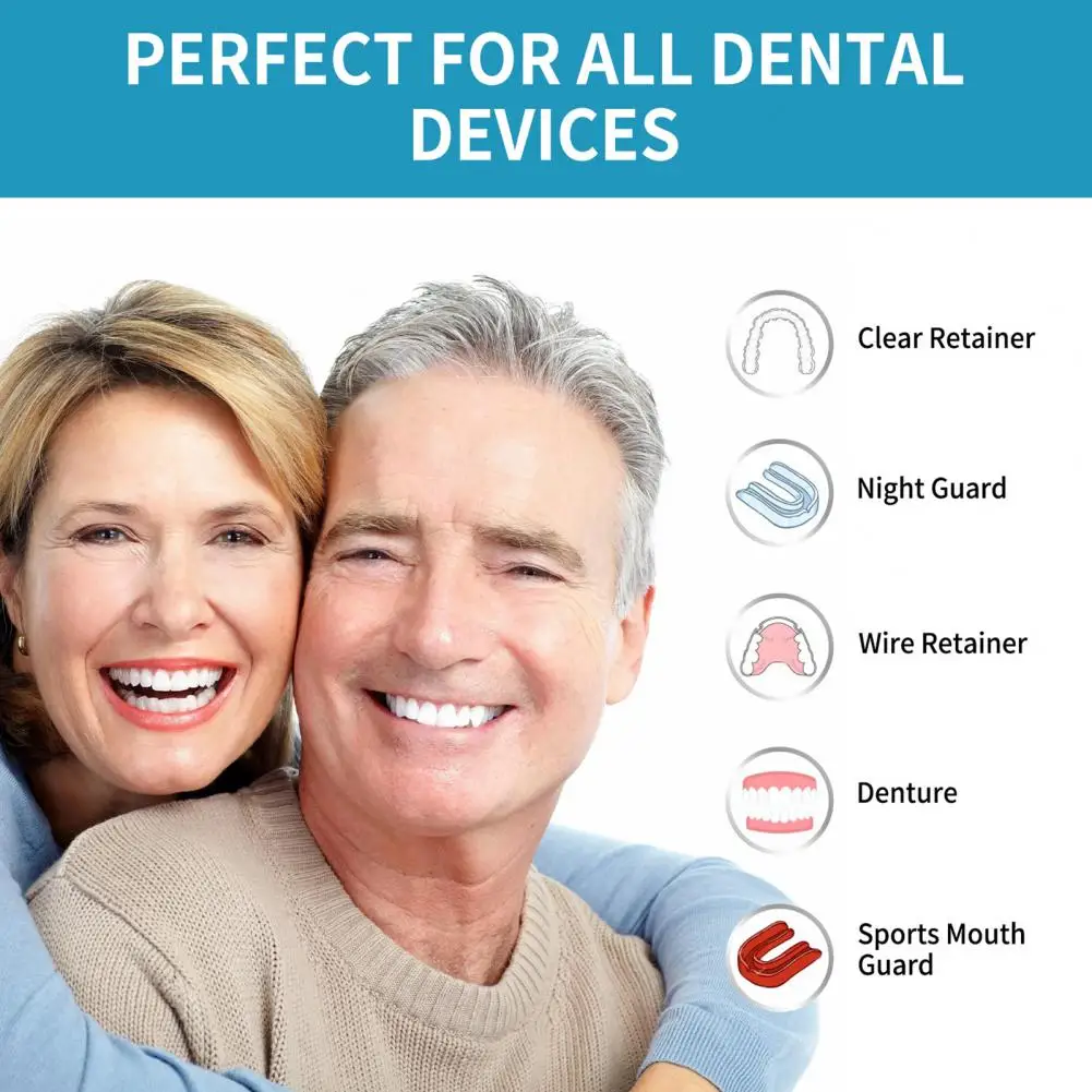

Cleaning Effective Denture Night Guard Retainer Foam Cleanser for Unisex