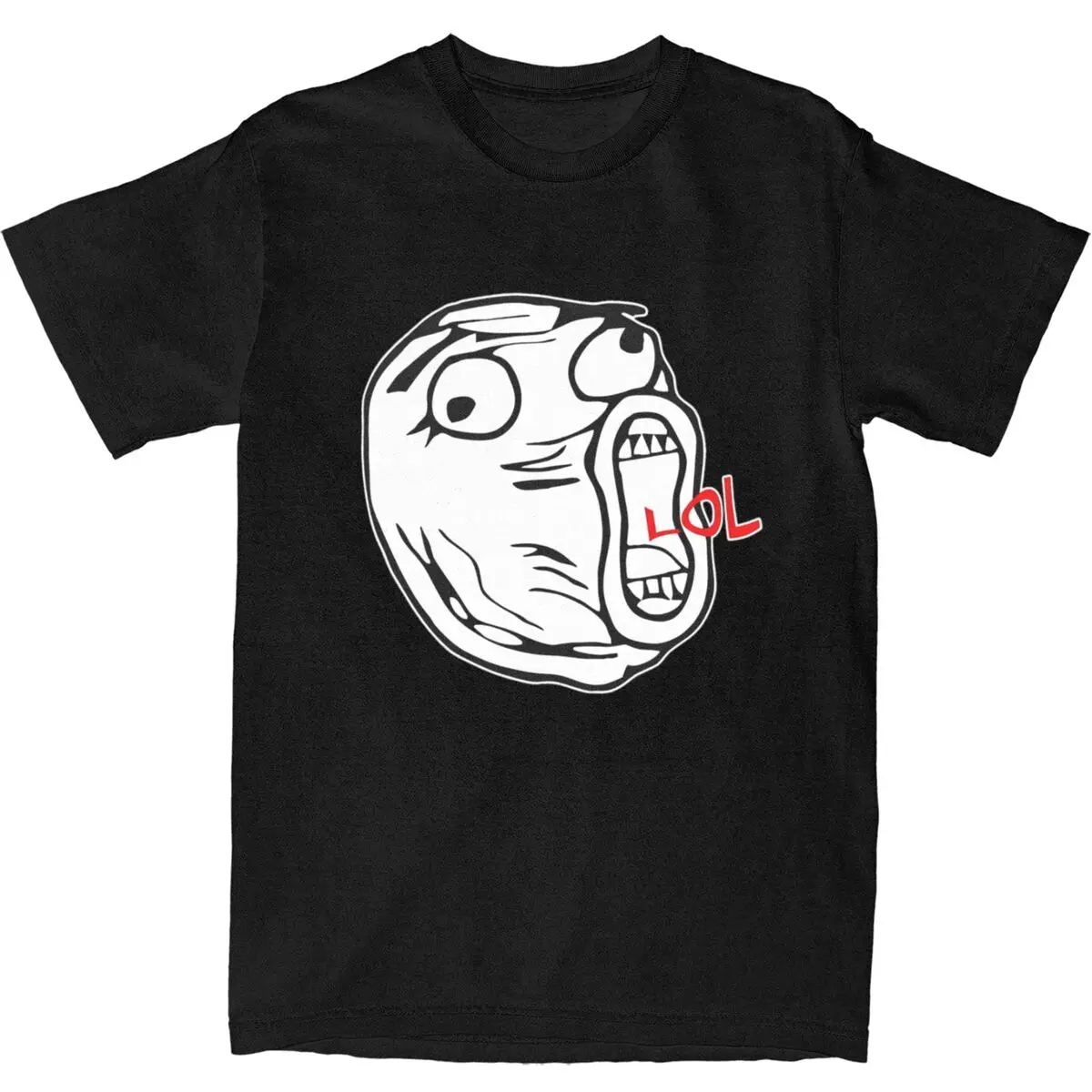 

Футболка Rage Comic Trol Face, пара, забавная уличная одежда в стиле аниме, футболки из 100% хлопка, пляжная футболка с круглым вырезом, одежда больших размеров с принтом