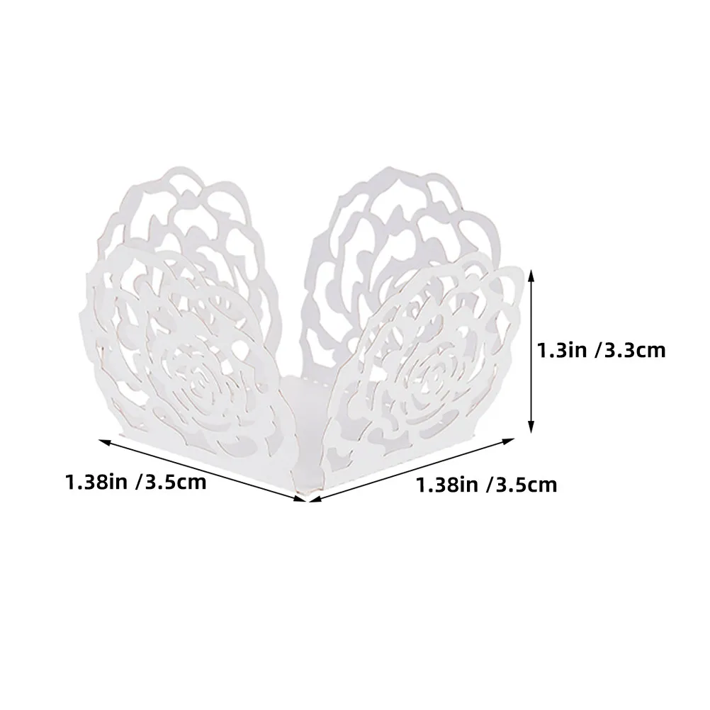 100Pcs Chocolate Paper Candy Wrappers Rose Lace Truffle Wrappers Cups Party Wedding Dessert Paper Liners view 4