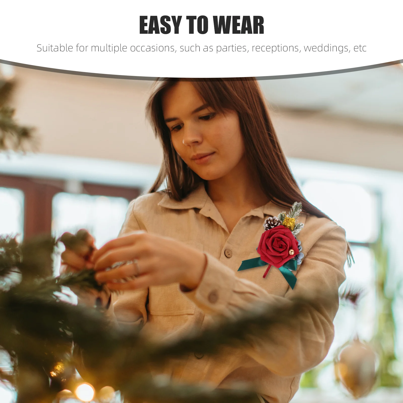 

Xmas Decorative Brooch Pin Christmas Women Clothing Accessory Lapel Hat Creative Aesthetic Holiday Accessories