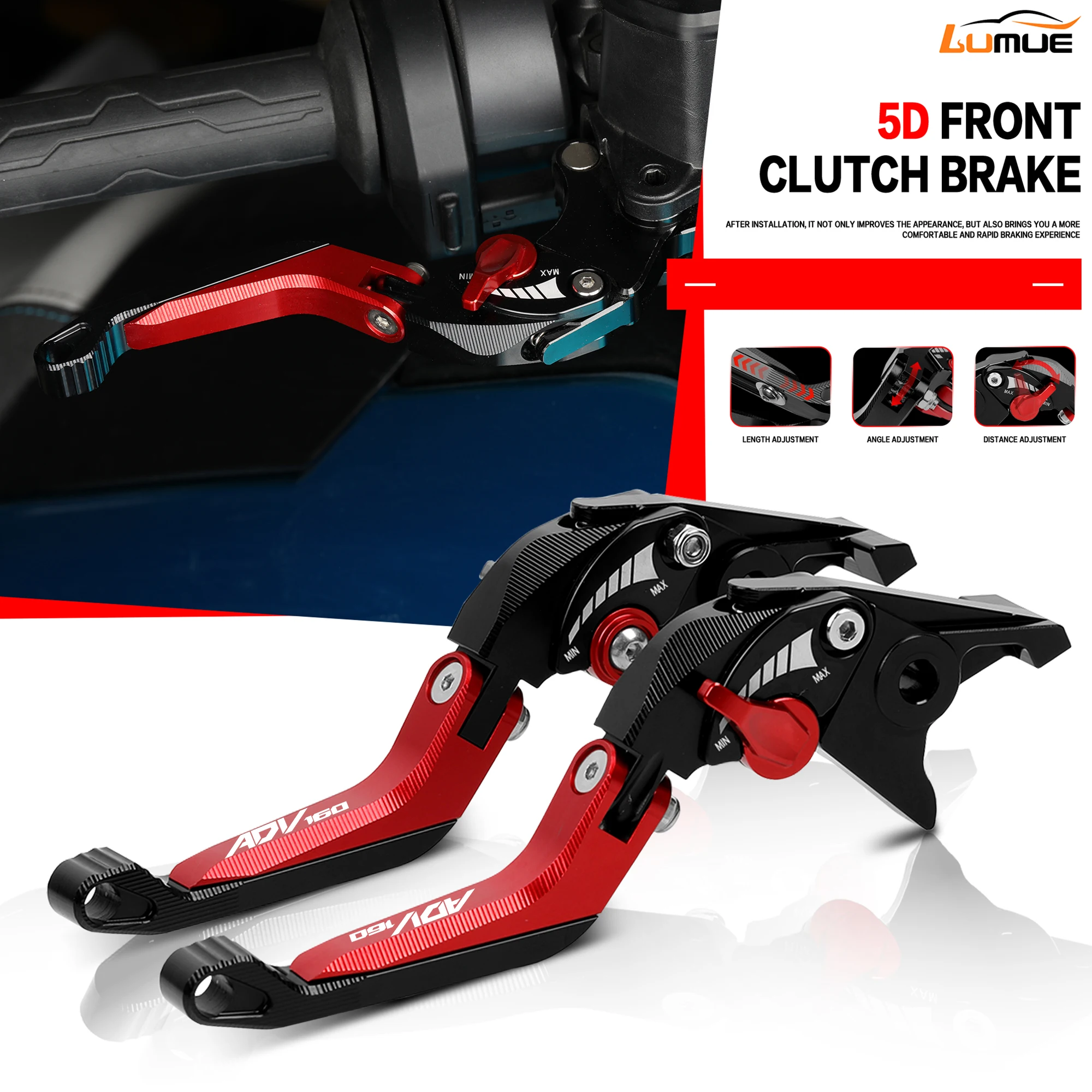 

Для Honda ADV160 ADV 160 2019-2025 мотоцикла ADV160 с ЧПУ 5D тормозные рычаги сцепления ручка руля аксессуары для ручек