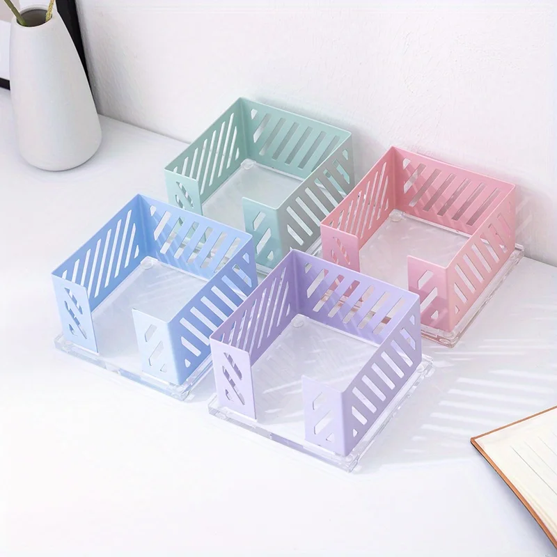 2pcs Premium Acrylic & Metal Square Desk Organizer - Effortless Comfort Opening, Smart Partition System for  Office, Streamlines