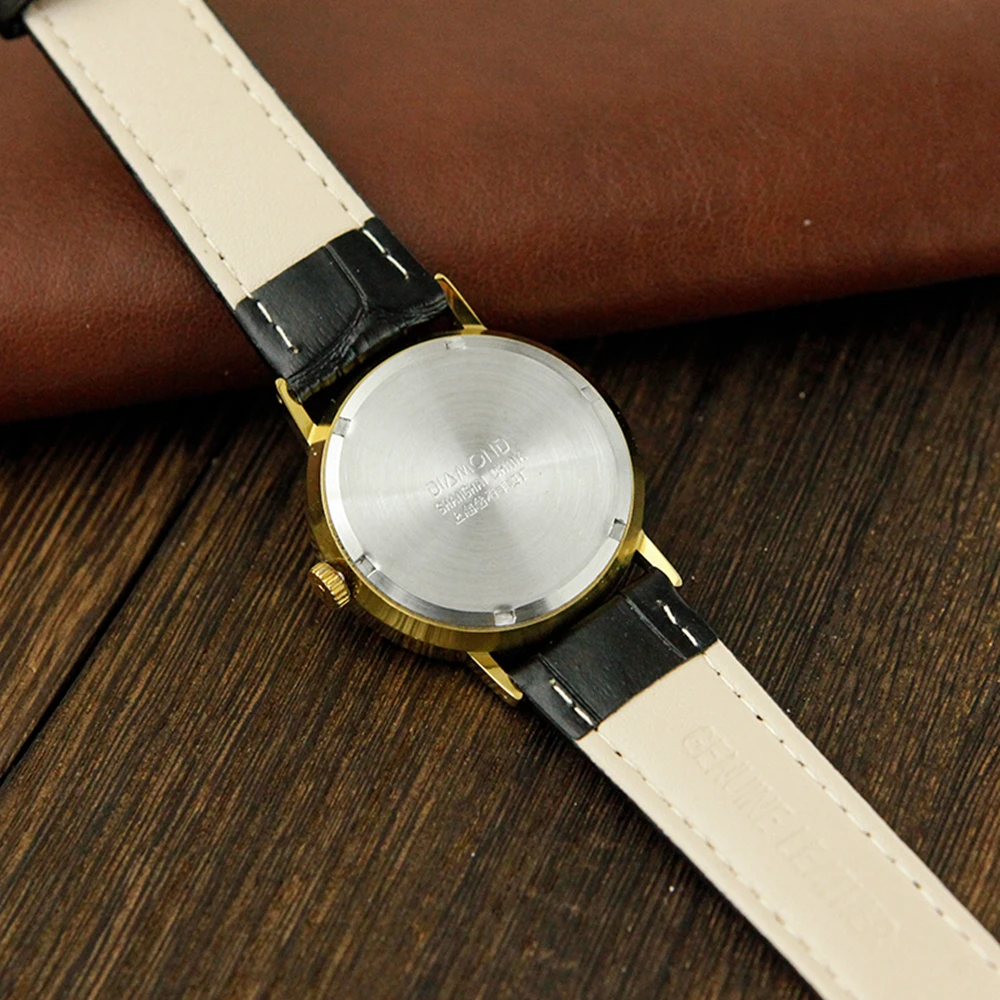 Vintage Watch Men Shanghai Hand Wind Mechanical Wristwatches 33mm Antique Watches Women Retro Diamond Brand Clocks with Calendar