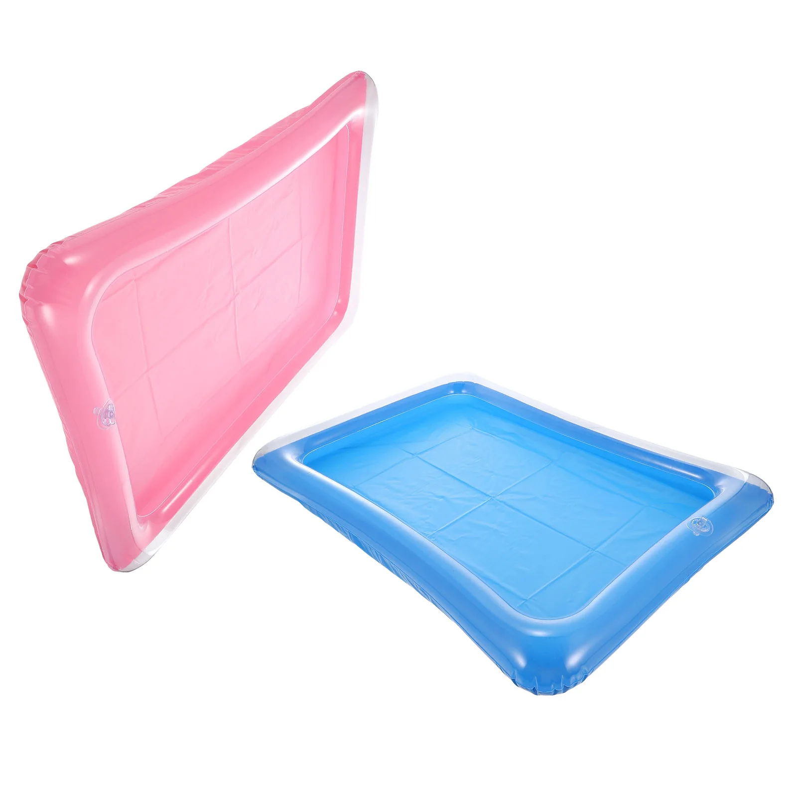 Plateau flottant gonflable pour piscine, 2 pièces, avec support à glace, Durable et pratique, parfait pour les fêtes à la piscine et les activités aquatiques en plein air
