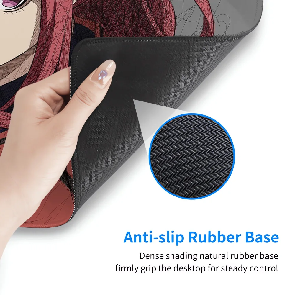 أنيمي الأزرق قفل جديد ماوس الوسادة XXL ألعاب الكمبيوتر المحمول سرعة المنزل طاولة مكتبية لوحة المفاتيح كبيرة المطاط عدم الانزلاق Deskmat الألعاب الملحقات