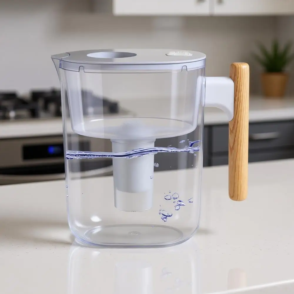 

Кувшин-фильтр для воды на 10 чашек с длительным сроком службы – емкость 120 галлонов, удаляет 99% свинца, ПАГ, ртути, микропластик и другие загрязнения – 5X Filter L