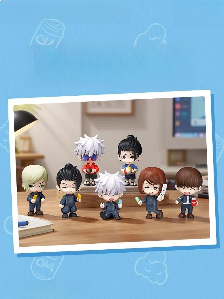 Jujutsu Kaisen Anime Figure Kawaii Satoru Gojo Itadori Yuji Fushiguro Megumi Kugisaki Assembling Dolls Model Gift Toys