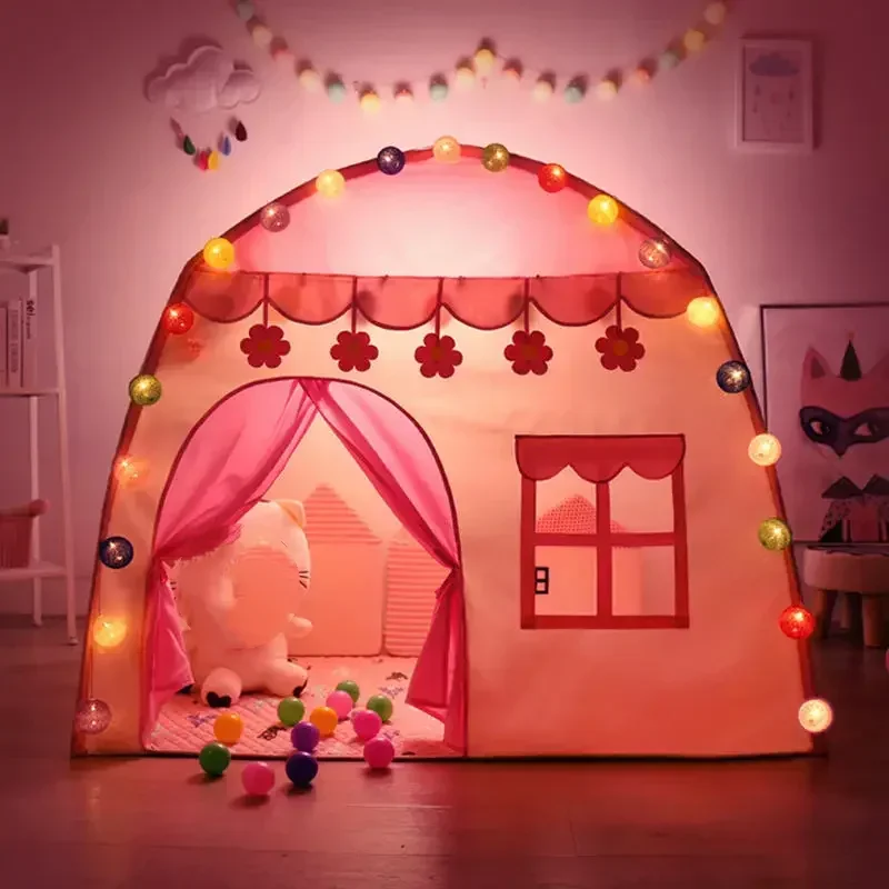 Tenda da gioco per bambini del castello della principessa, grande casetta da gioco delle fateTenda per bambini Regalo di compleanno per ragazze Tende pieghevoli per giocattoli cubby