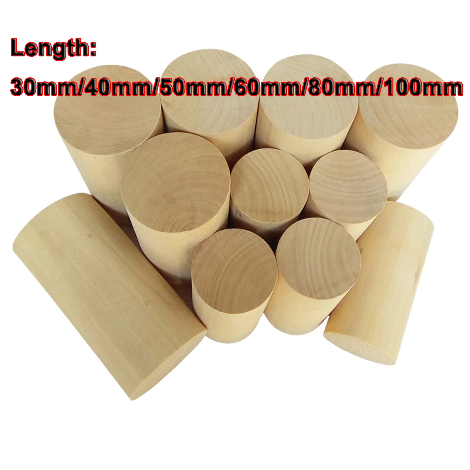 

1/2/5/10/20Pcs Wooden Craft Blocks Solid Round Wooden Cylinder For Handmade DIY Building Model Tool Length 30/40/50/60/80/100mm