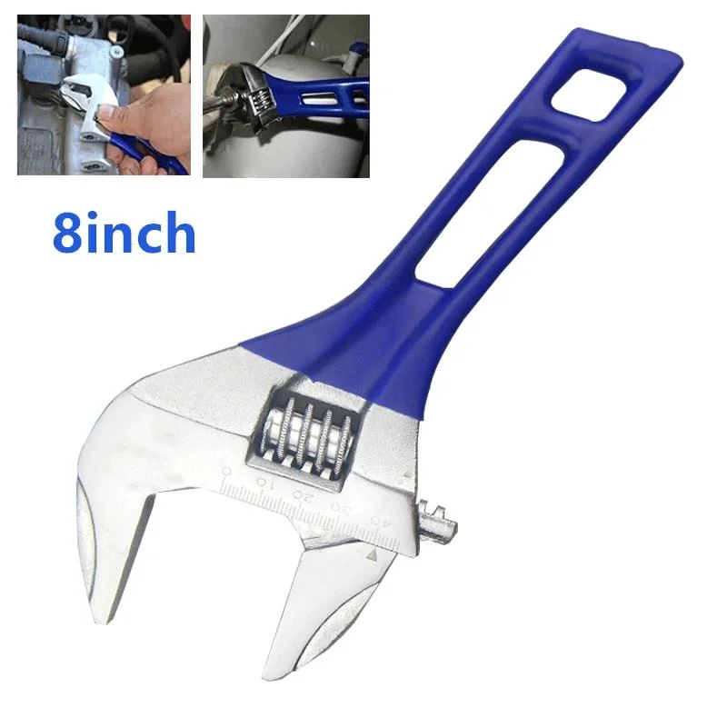 8inch Adjustable Wrench Thin and Light Body Super Heavy Duty Extra Wide Opening Jaw Crescent Wrench