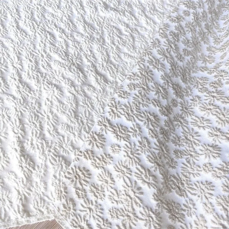 Soft embossed small floral patterns simple and elegant jacquard fabric for women's dresses shorts shoes bags 2