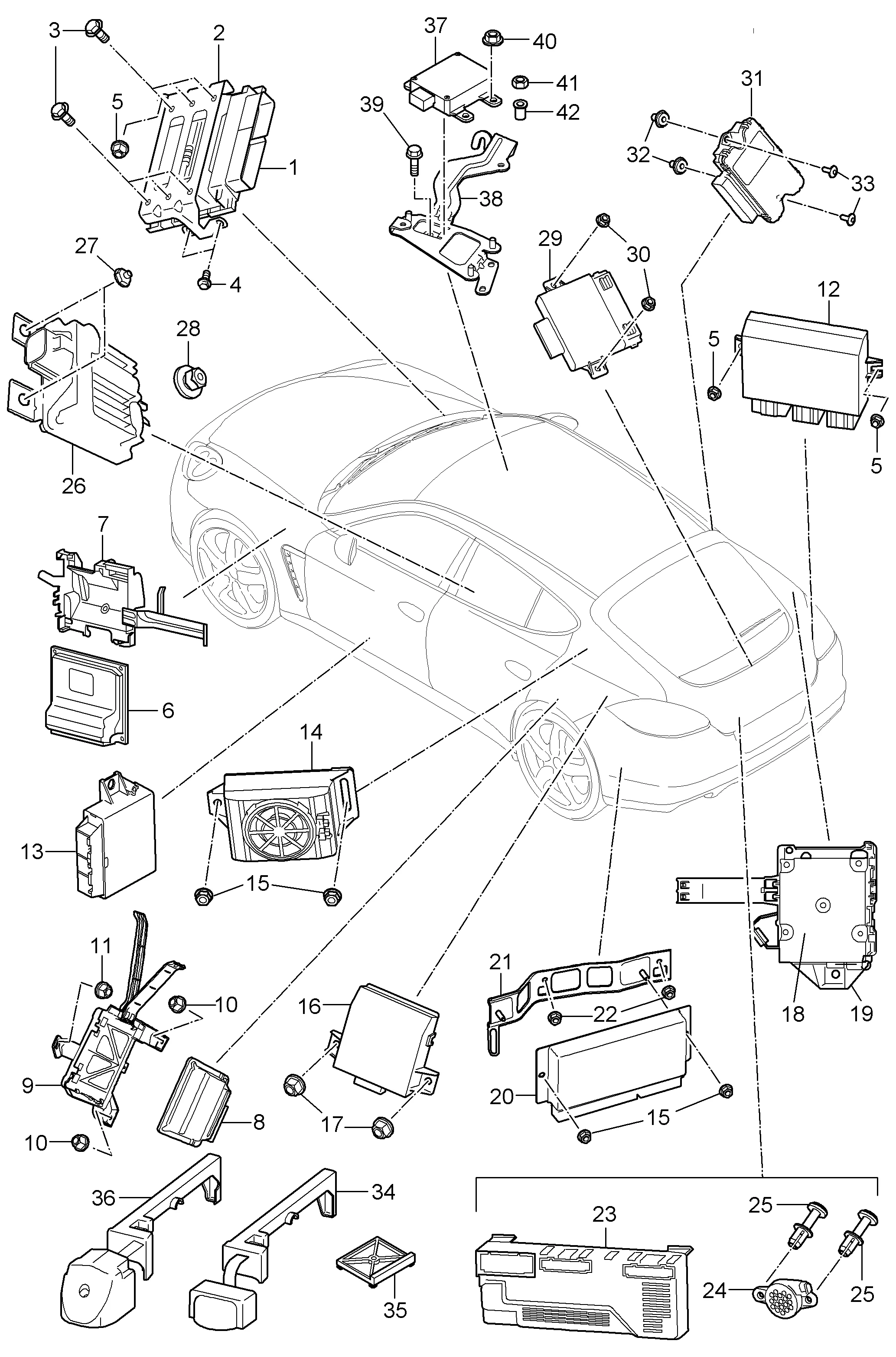 OEM 97061818103 for Porsche Panamera 970 Original pumping computer control unit