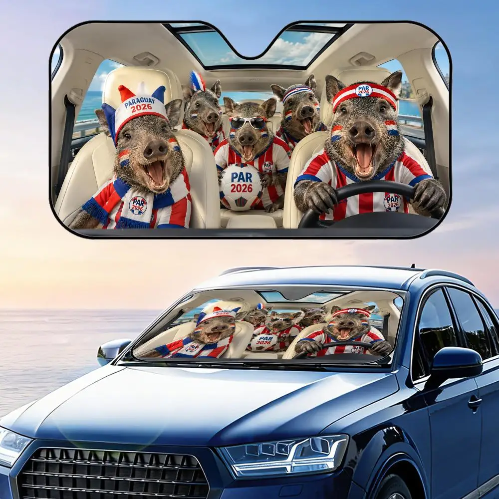 Protetor Solar Automotivo Dobrável Refletivo com Proteção UV para Para-brisa de Carro - Modelo PAR Chaco Peccary 2026 - Isolamento Térmico