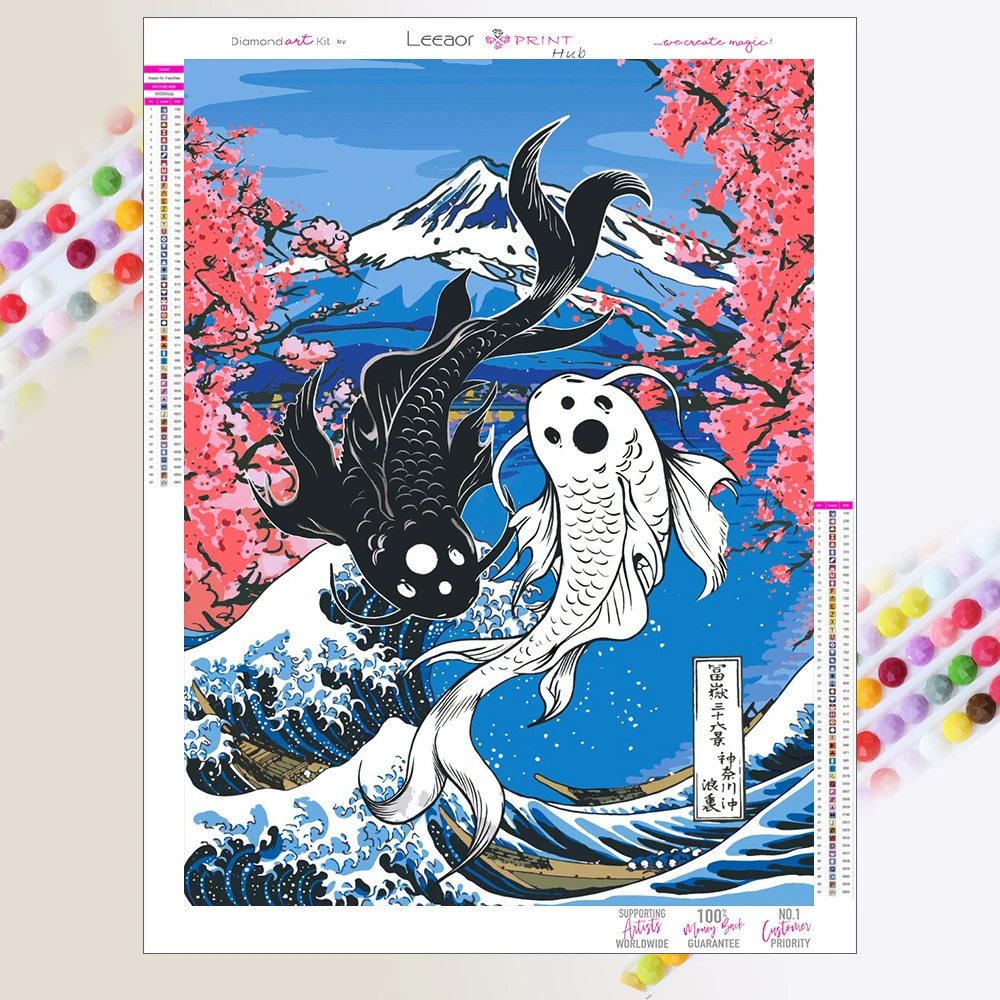 Diamond Painting New 2023 Japanese Anime Giant Wave Kanagawa Cross Stitch Set Full Diamond Mosaic Diamond Embroidery Home Decor