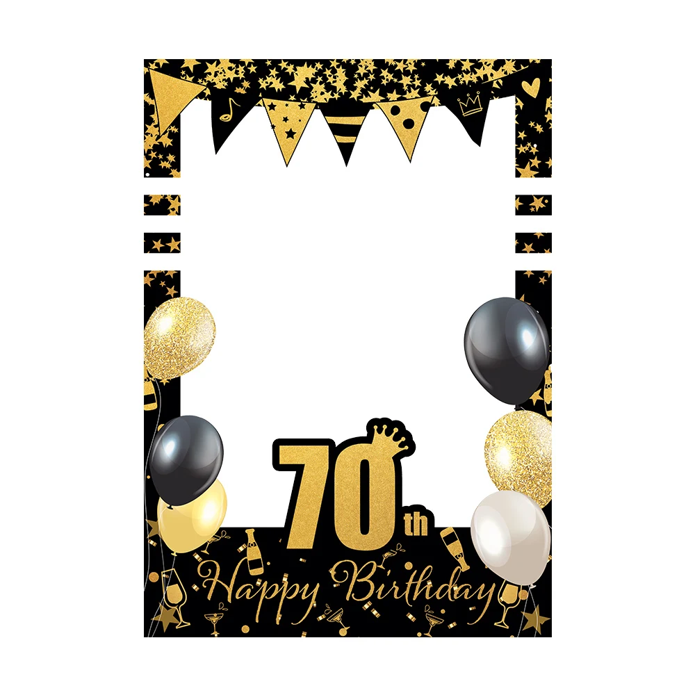 Zwart Goud Glitter 30e 40e 50e Verjaardagsfeestje Photo Booth Props Fotolijst 18 21 30 40 50 Jaar Oude Verjaardag Feestartikelen