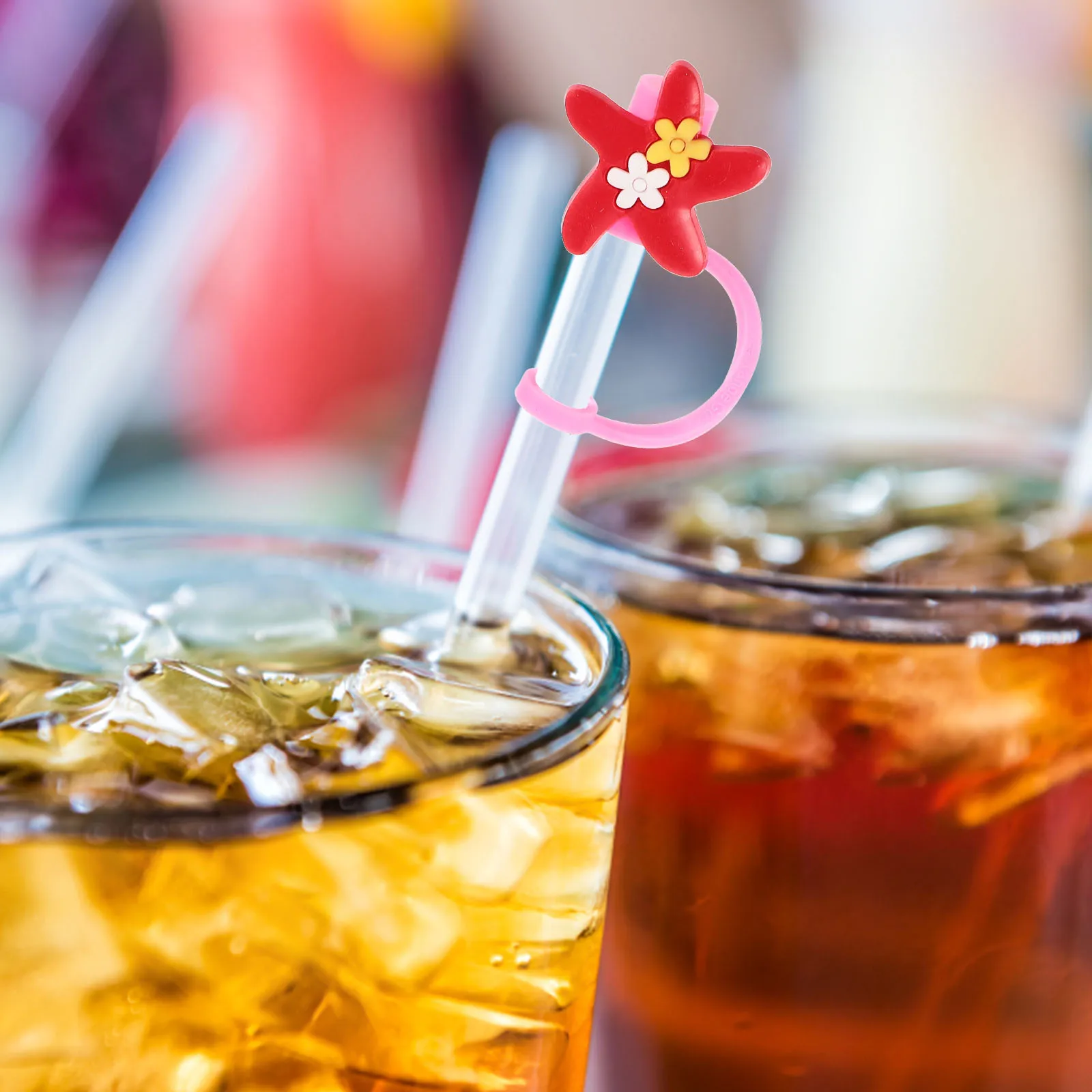 

9 шт., колпачки для соломинки, милые силиконовые чехлы для соломинки, защитные топперы для многоразовых соломинок, вечерние принадлежности для напитков, колпачки для соломинки