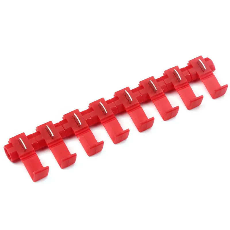 50Pcs/lot Wire Connector Red Lock Wire Electrical Cable Connector Insulated Quick Splice Terminals Crimp Terminals