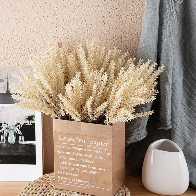 1PCS Golden Dried Wheat Stalks Natural Dried Wheat Sheaves Natural Dried Flowers Decorative Shooting Flowers Decoration